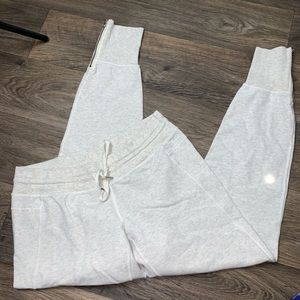 lululemon athletica Light Gray/Cream Track Jogger Pants